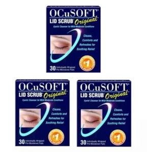 3 - OCuSOFT Lid Scrub Original Pre-Moistened Pads for Irritated Eyelid Exp 10/25 - Picture 1 of 2