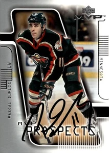 Pascal Dupuis - Signed 2001-02 Upper Deck MVP Prospects Rookie Card #204 - Picture 1 of 2