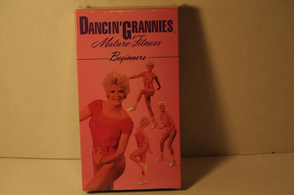 Dancin' Grannies Mature Fitness Beginners 1989 VHS 80s Granny Grandmas Pink