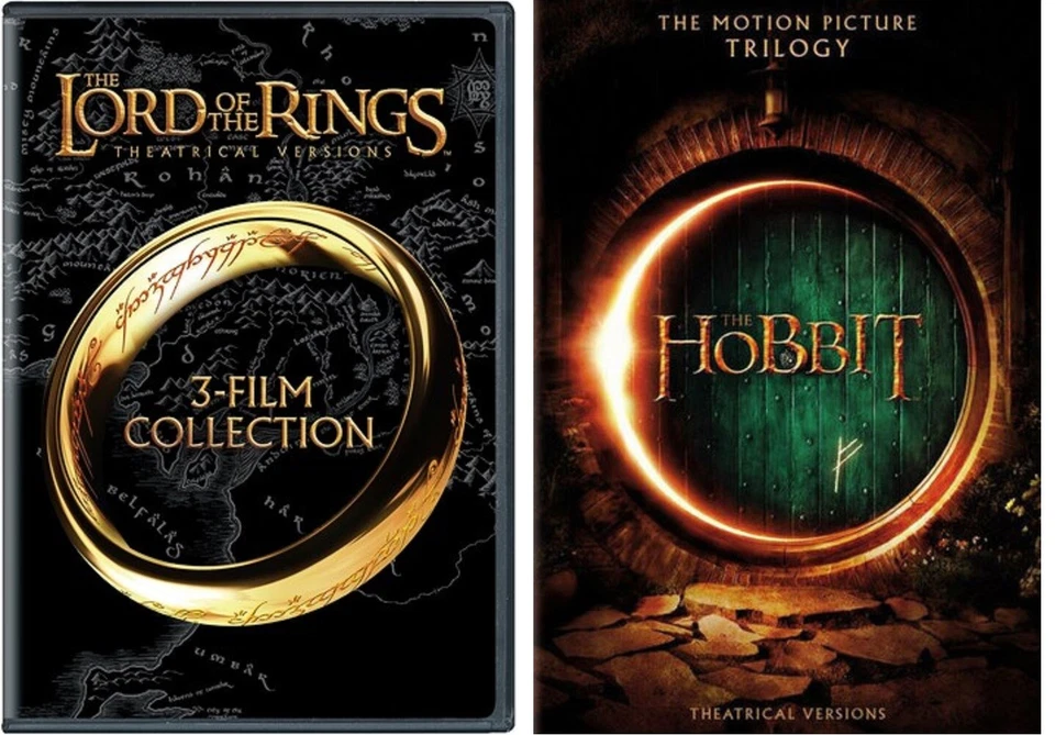 The Lord Of the Rings Trilogy & The Hobbit Trilogy (9 DVD SET, WS) NEW - Image 1 of 3