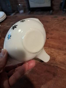 Pyrex Gaiety Black & White Snowflake Gravy Sauce Boat 60s Vintage - Picture 1 of 6