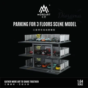 Diorama 1/64 Auto Garage Modell Stadt Parkplatz Szene Vitrinenmodell für Diecast - Bild 1 von 43