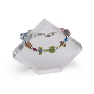 "Lote de 10 pantallas de pulsera de acrílico transparente con soporte 4 1/3"" x 1/3"" x 3 3⁄4""" - Imagen 1 de 2