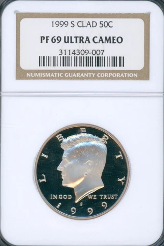 1999 S Clad Kennedy Half Dollar NGC PF69 Ultra Cameo Cover