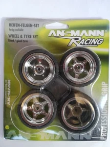 Ansmann Racing - SET GOMME Mini (4Pz) 1:10 ON ROAD Cerchio Cromato - Imagen 1 de 1