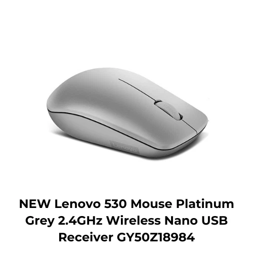 Lenovo 530 Mouse Platinum Grey 2.4GHz WiFi Wireless Nano USB Receiver GY50Z18984 - Image 1 of 4