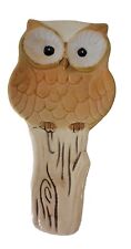 Cracker Barrel Ceramic 4x8in Owl Spoon Rest Stoneware Cottagecore Rustic 
