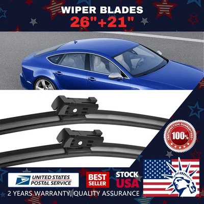 Limpiaparabrisas para AUDI A6 A7 2012-2018 26"21" bloqueo superior toda temporada 2 piezas Foto 1 de 4