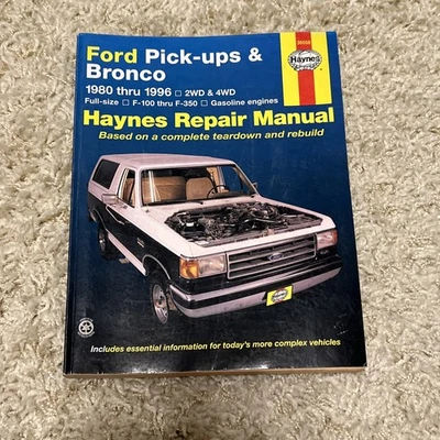 Haynes Ford пикапы, Bronco 1980-1996 2WD, 4WD, бензин, ремонт руководство 36058 - Изображение 1 из 4