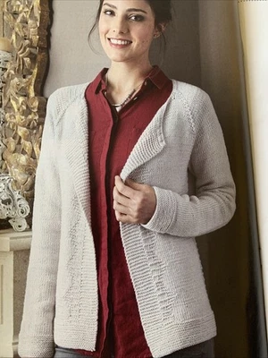 Knitting Pattern 1831  Ladies Edge to Edge Cardigan In Debbie Bliss Rialto DK - Image 1 of 4
