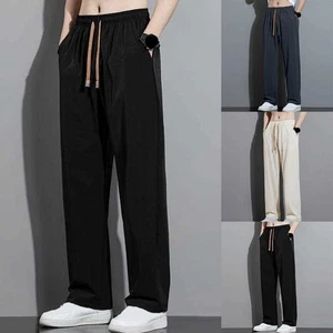 Ice Silk Quick Drying Mens Pants for Daily Wear Loose Fit and Comfortable - Picture 1 of 28