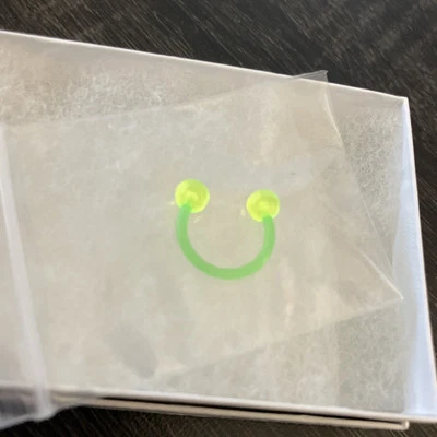 5mm Green Neon Flexible HORSESHOE CBB bar Helix Conch Tragus Piercing  #1187 - Image 1 of 4