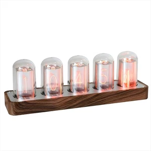 ClocTeck Nixie Tube Clock with Wi-Fi Sync & 16 Million Customizable Colors, - Picture 1 of 8