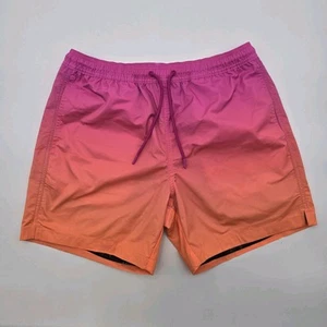Chubbies Swim Trunks Mens Medium 5.5 Pink Orange Ombre Track Shorts UFO Mesh  - Picture 1 of 10