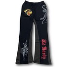 ED HARDY “Panther Dagger” BLACK BOOTCUT PANTS