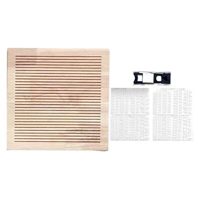 Filz-Buchstabentafel mit Buchstaben, Holzrahmen, Nachrichtentafel für die - Bild 1 von 4