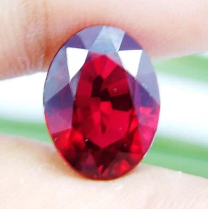 "Natural 10.25 Ct Mozambique Red Ruby Oval Cut Certified Loose Gemstone AAA" - Picture 1 of 8
