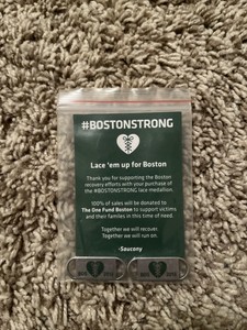Boston Strong Running Marathon Shoe Lace Medallions 2013 10 Years #BostonStrong