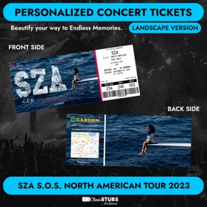 Personalized SZA 2023 S.O.S. North American Tour Stub Concert Ticket - Picture 1 of 5