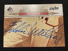 2011 SP Legendary Cuts EDDIE MATHEWS AUTO /35 Cut Signature Upper Deck Autograph