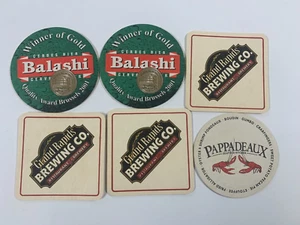 Vintage Brewery Restaurant Bar Coasters Lot of 6 Balashi Papadeaux Grand Rapids - Picture 1 of 4
