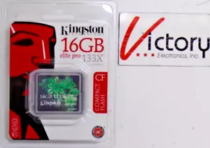 NEW SEALED Kingston 16 GB Elite Pro CompactFlash Memory Card | CF/16GB-S2 | 133X - Picture 1 of 6