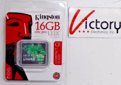 NEW SEALED Kingston 16 GB Elite Pro CompactFlash Memory Card | CF/16GB-S2 | 133X - Image 1 of 4