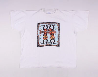 Camiseta Para Hombre Vintage Años 90 Bali Art Estampada Manga Corta Talla XL Foto 1 de 4