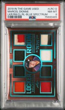 2019 Leaf In the Game Used Relics Marcel Dionne Locker Blue Spectrum 4/6 PSA 8