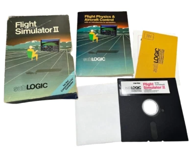Flight Simulator II 2 5.25" Floppy Disk Computer Game Commodore 64 - Image 1 of 4
