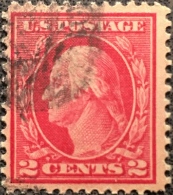 Scott #406 US 1912 2 Cent Washington Postage Stamp XF - Image 1 of 2