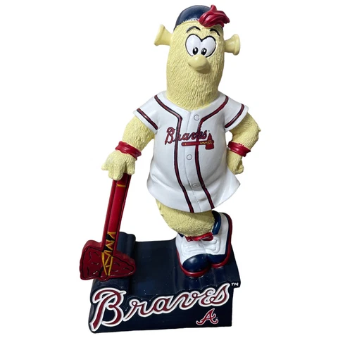 Atlanta Braves Mascot 'Blooper'  Tiki Tiki Totem Statue 12” Tall Baseball Cover