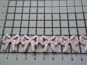 1 m - Pink - Bow -Trimming,Appliques,Wedding Satin Lace Ribbon 2cm x 2cm - Picture 1 of 3