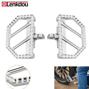 Mini tabla cromada con clavija para pies antidisturbios para Harley Touring Softail Sportster - Imagen 1 de 7