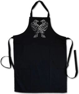 DELANTAL DE COCINA HUGIN AND MUNIN IV BARBACOA Valhalla Odhin Odín Cuervo Cuervos - Imagen 1 de 1