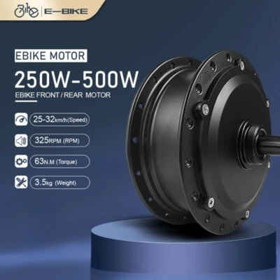 48V 250W 350W 500W MTB Ebike Front Rear Brushless Gear Hub Motor Conversion Kit - Image 1 of 4
