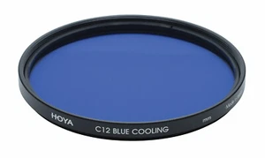 Genuine HOYA C12 BLUE COOLING Filter 55mm,NEW,Balance out reddish or orange hues - Picture 1 of 4