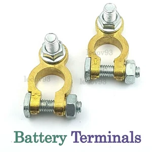 2x Heavy Duty 900A Battery Terminals 8mm Stud PAIR Positive Negative COPPER Mix - Picture 1 of 1