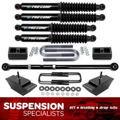 3" Front 2" Rear Lift Kit For 1999-2004 Ford F250 F350 4WD Track Bar + ProComp Foto 1 de 4