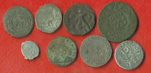 Polonia Lituania Rusia Riga Golden Horda ca 1628 LOTE de 8 monedas 38 - Imagen 1 de 2