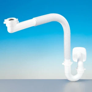 Raumspar Siphon flexibel Waschtisch Bad Becken Möbel Unterschrank Waschbecken - Bild 1 von 2