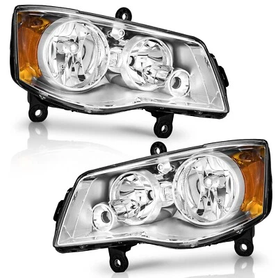 2Pcs Headlight For 2008-2016 Chrysler Town&Country 2011-2020 Dodge Grand Caravan - Image 1 of 4