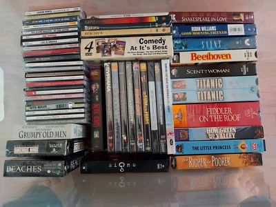 NEW SEALED USED VHS VCR DVD CD RETRO RARE COLLECTIBLE TAPE VINTAGE LOT BUNDLE 3D - Image 1 of 3