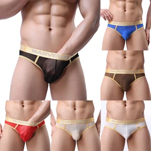 Men See Through G String Tangas Thong Underwear Brief T Back Mesh Underpants Gay - Bild 1 von 13
