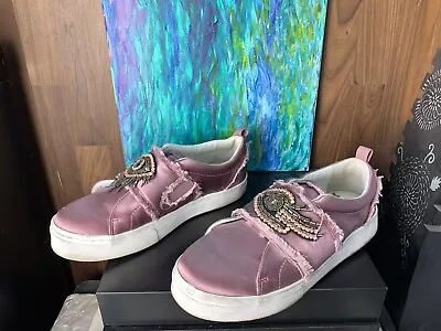 Zapatillas Sam Edelman 9 Pink Levine 2 Embellecidas Ojo Satinado Plataforma Sin Cordones  Foto 1 de 4