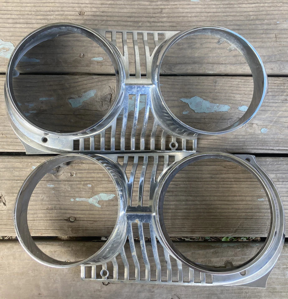 Mercury Monterey 1962 faros delanteros biseles anillo retenedor lámpara rejilla juego Foto 1 de 4