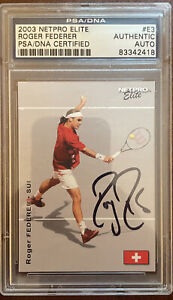 2003 Netpro Elite Tennis Roger Federer Signed Auto Rookie RC Card E3 PSA/DNA