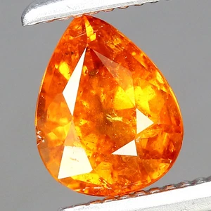 0.78ct 6x4.7mm Pear Natural Namibian Orange Spessartite Garnet, Africa Gemstone - Picture 1 of 4
