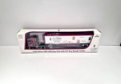 DCP J.J. Keller Volvo VNR 300 Day Cab With 53' Dry Good Trailer 1:64 Scale Truck - Image 1 of 4