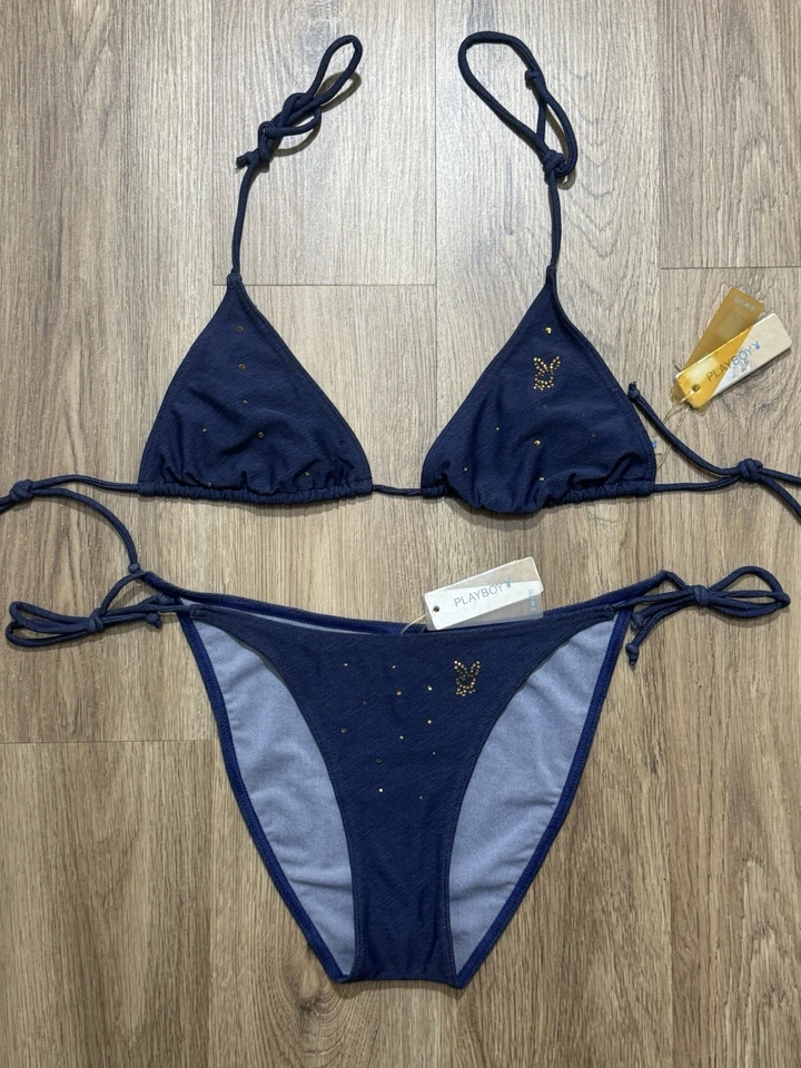 Traje de baño vintage Playboy cabeza de conejito talla (6) M Y2K Foto 1 de 4